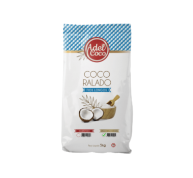 Coco Flocos Umido e Adoçado 5 kg Adel Coco
