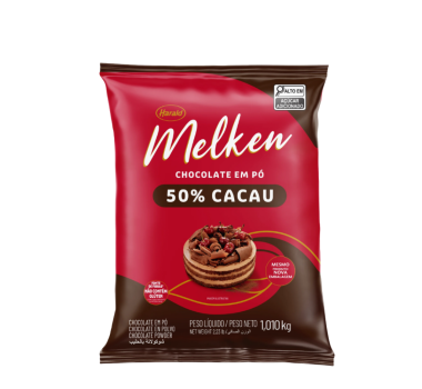 Chocolate em pó 50% 1,01kg  Melken Harald