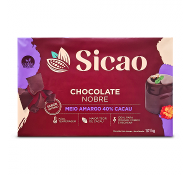Chocolate Meio Amargo Sicao 1,01 Kg