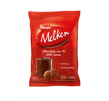 Chocolate em Pó Melken 50% de Cacau 1,05Kg - Harald