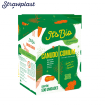 Canudo bio 5 mm com 500 unidades sache Straw Box