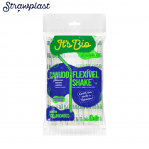 Canudo Bio 8 mm Flexível Sache Com 100 unidades Straw