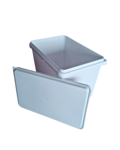Balde  5 Litros Com Tampa Emann Branco/Natural