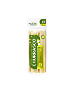 Espeto de bambu 18 cm com 50 unidades Natural