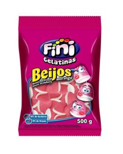 Balas de Gelatina Beijo de Morango Fini 250g