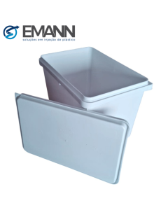 Balde Branco 5 Litros Com Tampa Emann