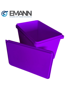 Balde Roxo 5 Litros Com Tampa Emann
