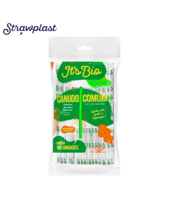 Canudo bio 5 mm com 100 unidades Sache Straw