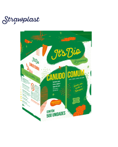Canudo bio 5 mm com 500 unidades sache Straw Box