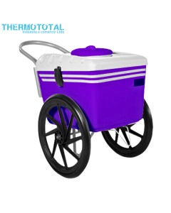 Carrinho de Picolé Roxo Tampa Branca T350 Thermototal