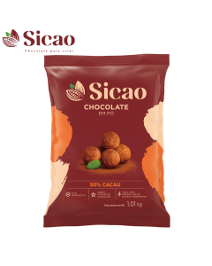 Chocolate em pó 50% 1,01kg Sicao