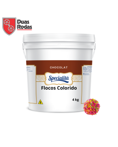 Creme Flocos Colorido Chiclete 4 Kg Specialitá Chocolat