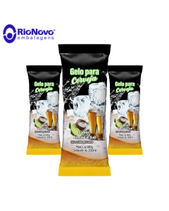 Gelo Sabor Limão e Sal para Cerveja 250 gr Rio Novo