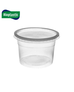 Kit pote+tampa 250 ml com 25 un Rioplastic
