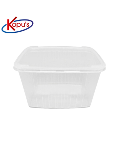 Pote Transparente Retangular 1,5  Lt com 30 un Kopus