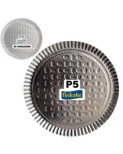 Prato Laminado Festcolor P5 20 Unidades Bolos e Salgados 