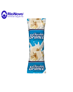 Saquinho Picolé Chocolate Branco Bopp 250g Rio Novo
